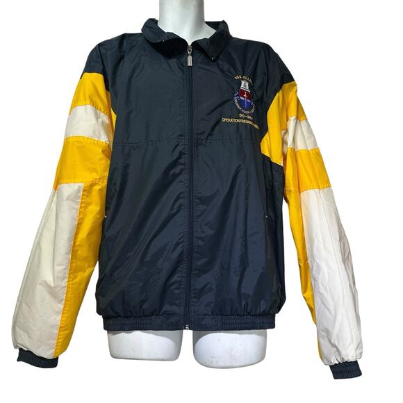 Holloway USS Elliot DD-967 Operation Enduring Freedom Jacket XL Navy Yellow - Picture 1 of 5